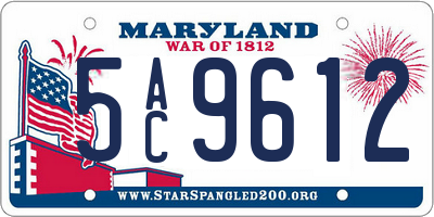 MD license plate 5AC9612