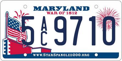 MD license plate 5AC9710