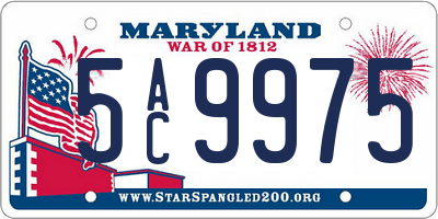 MD license plate 5AC9975