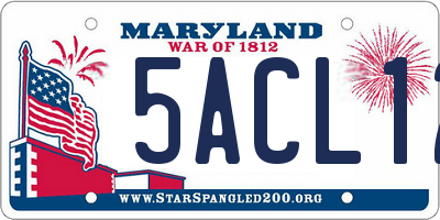 MD license plate 5ACL12