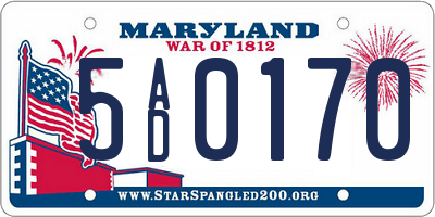 MD license plate 5AD0170