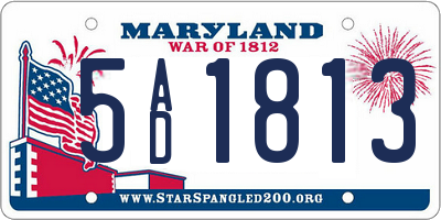 MD license plate 5AD1813