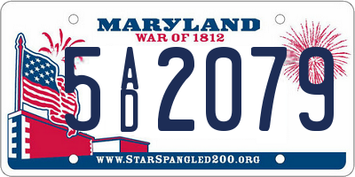 MD license plate 5AD2079