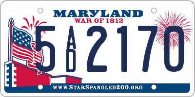 MD license plate 5AD2170