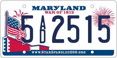 MD license plate 5AD2515