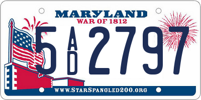 MD license plate 5AD2797