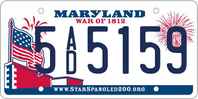 MD license plate 5AD5159
