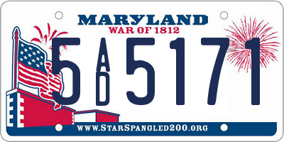 MD license plate 5AD5171