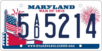 MD license plate 5AD5214