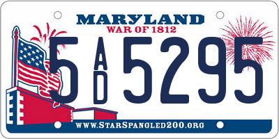MD license plate 5AD5295