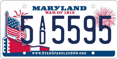 MD license plate 5AD5595