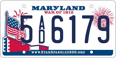 MD license plate 5AD6179
