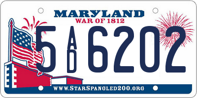 MD license plate 5AD6202