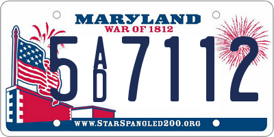 MD license plate 5AD7112