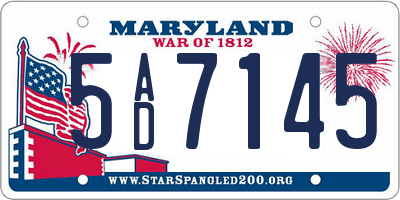 MD license plate 5AD7145