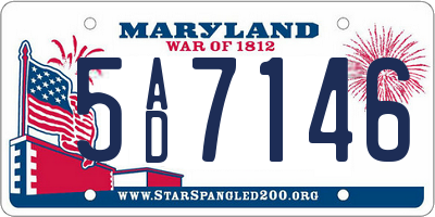 MD license plate 5AD7146