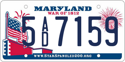 MD license plate 5AD7159