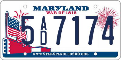 MD license plate 5AD7174