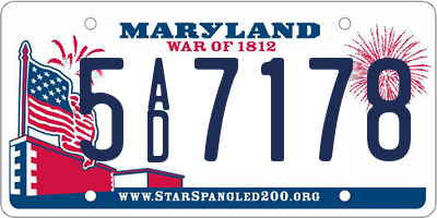 MD license plate 5AD7178