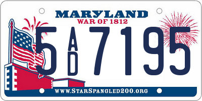 MD license plate 5AD7195