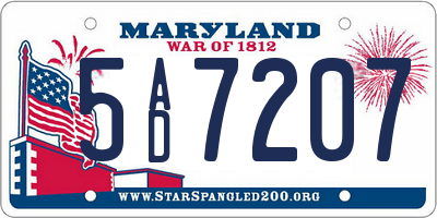MD license plate 5AD7207