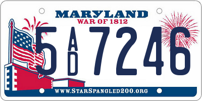 MD license plate 5AD7246