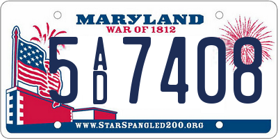 MD license plate 5AD7408