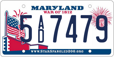 MD license plate 5AD7479