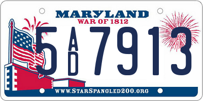 MD license plate 5AD7913