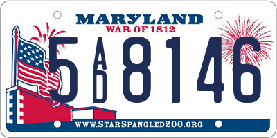 MD license plate 5AD8146