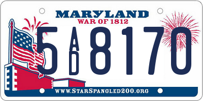 MD license plate 5AD8170