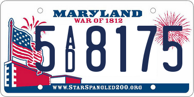 MD license plate 5AD8175