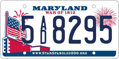 MD license plate 5AD8295