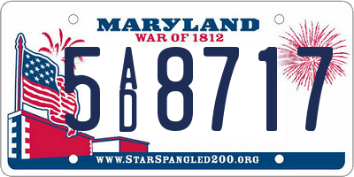 MD license plate 5AD8717