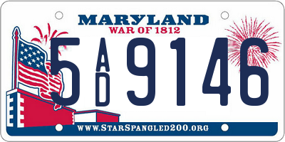 MD license plate 5AD9146