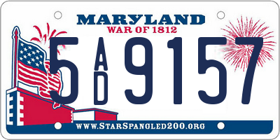 MD license plate 5AD9157