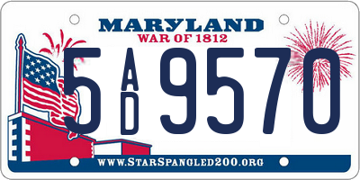 MD license plate 5AD9570