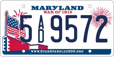 MD license plate 5AD9572