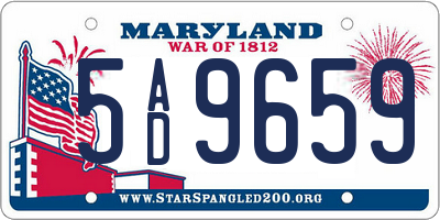 MD license plate 5AD9659