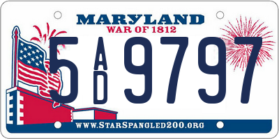 MD license plate 5AD9797