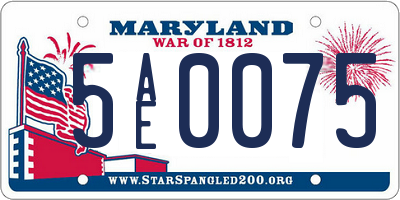 MD license plate 5AE0075