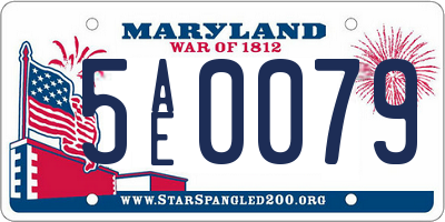 MD license plate 5AE0079
