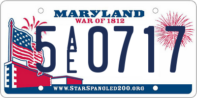 MD license plate 5AE0717
