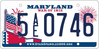 MD license plate 5AE0746