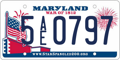 MD license plate 5AE0797