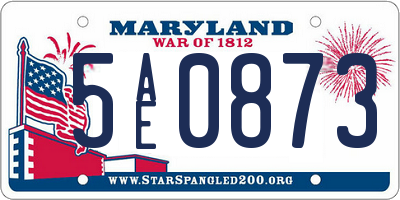 MD license plate 5AE0873