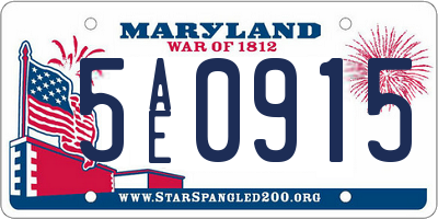 MD license plate 5AE0915