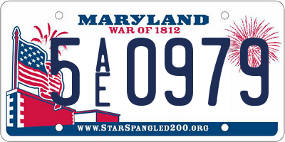 MD license plate 5AE0979