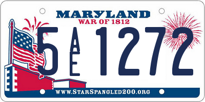 MD license plate 5AE1272