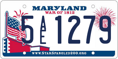 MD license plate 5AE1279